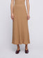 Elevate your wardrobe with ANNA QUAN'S Cotton Rib Midi Skirt featuring a flared hem in the enchanting shade of Macchiato. This midi skirt effortlessly transitions from everyday casual chic to sophisticated elegance, making it a versatile wardrobe essential. Midi knit skirt, everyday knit skirt, everyday midi skirt, work skirts, everyday work skirt, long work skirts, conservative work skirts.