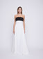 QUILLA DRESS (JACQUARD W/ BLACK FEATHER)