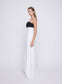 QUILLA DRESS (JACQUARD W/ BLACK FEATHER)